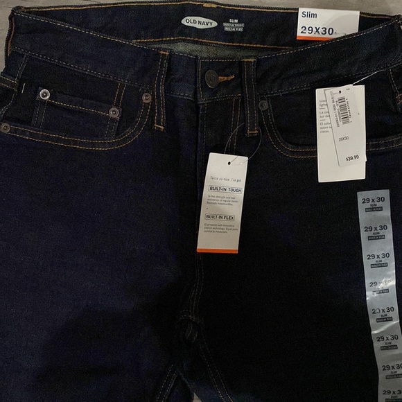 Men’s Slim Old Navy Dark blue jeans size 29x30 - Picture 3 of 5